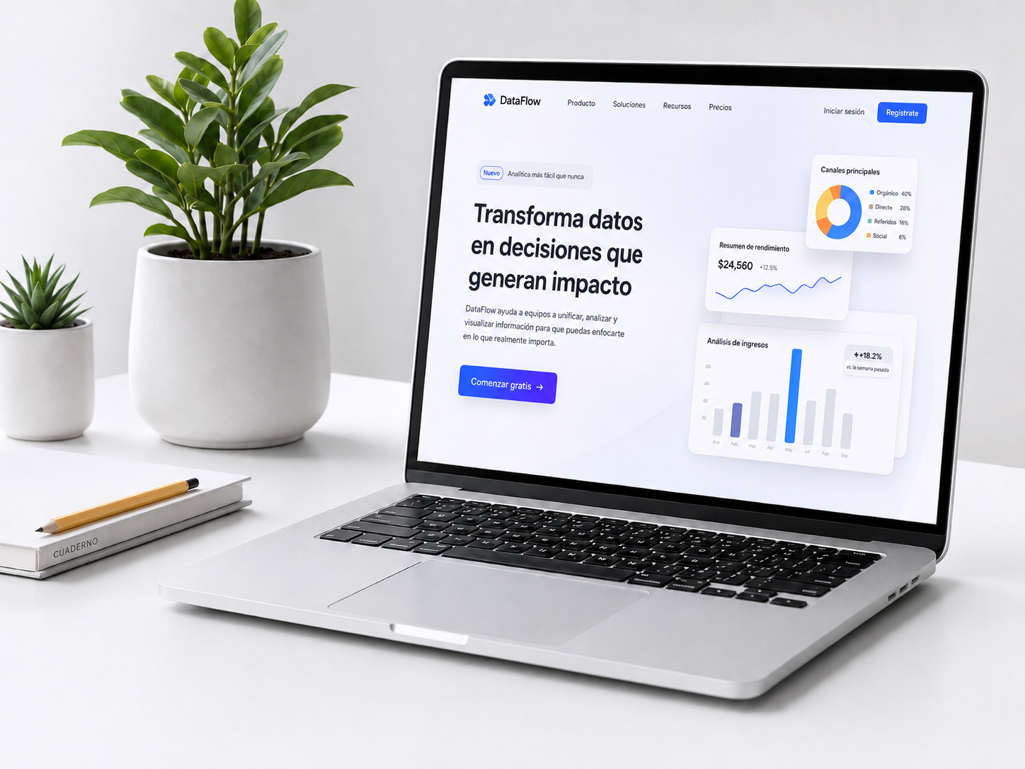 Diseño de página web profesional en computador